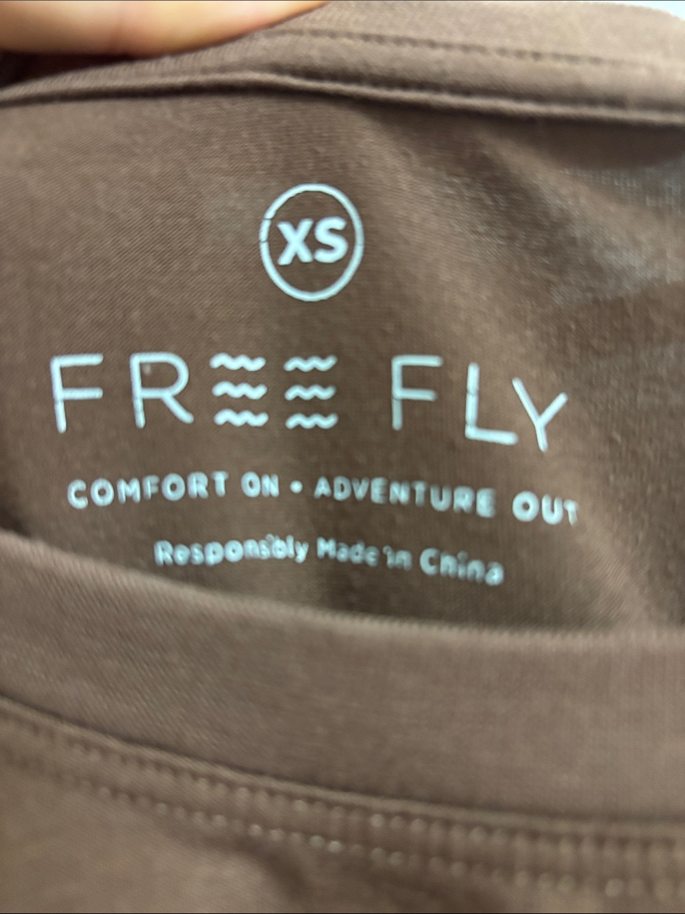 Women’s FreeFly Long Sleeve Crewneck Bamboo Shirt in Brown XS - Picture 2 of 6